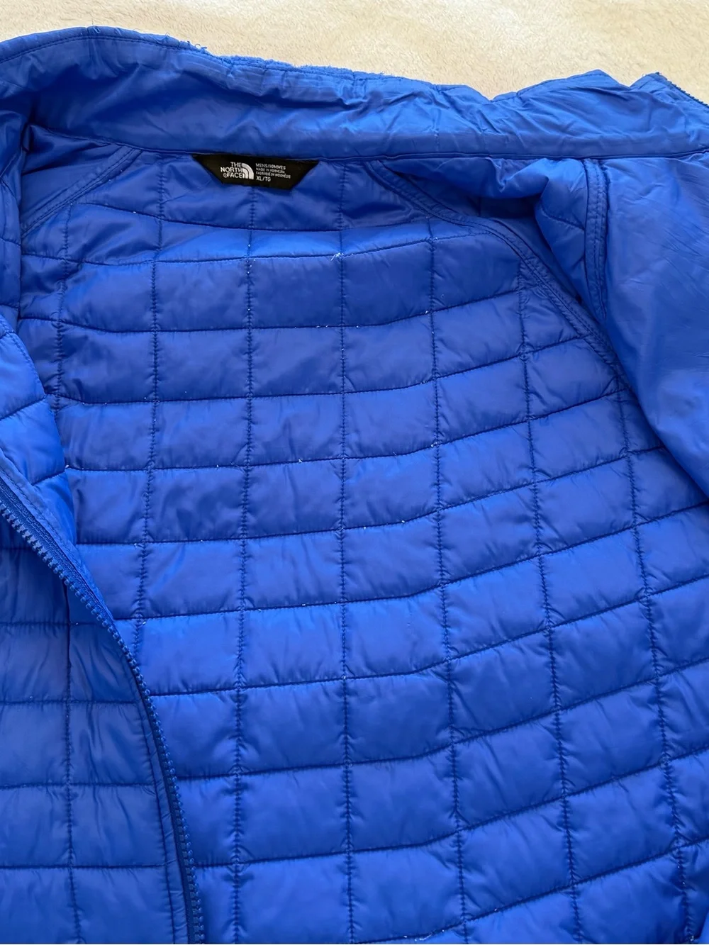 The North Face Men’s Deep Blue Hooded Raincoat with Liner